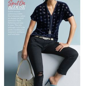 Cabi slim boyfriend distressed black jeans 0 2 4